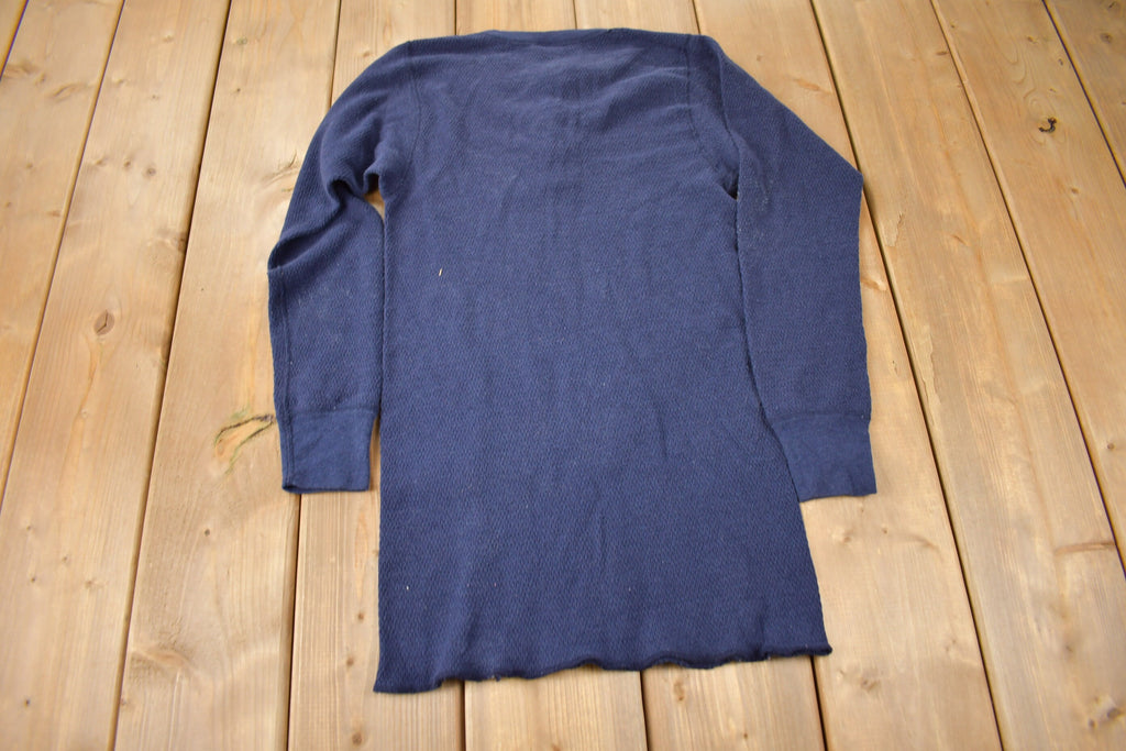 Vintage 1980s St Johns Bay Thermal Waffle Henley Shirt