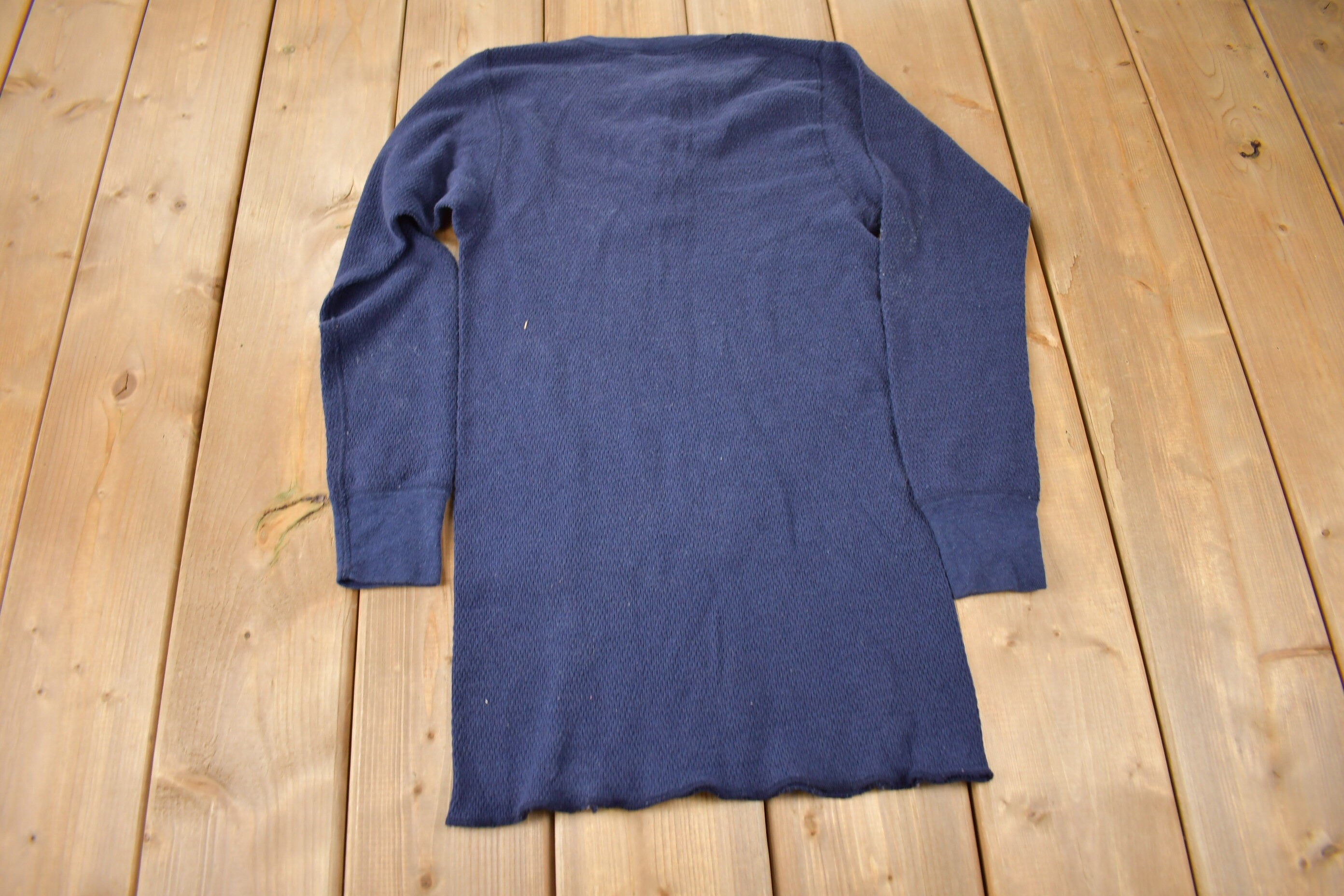 Vintage 1980s St Johns Bay Thermal Waffle Henley Shirt