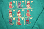 Vintage 1990s Tik Tak Cats Crewneck Sweatshirt