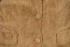 Vintage 1970s Suede Leather Wool Lined Blazer Jacket Women's Medium