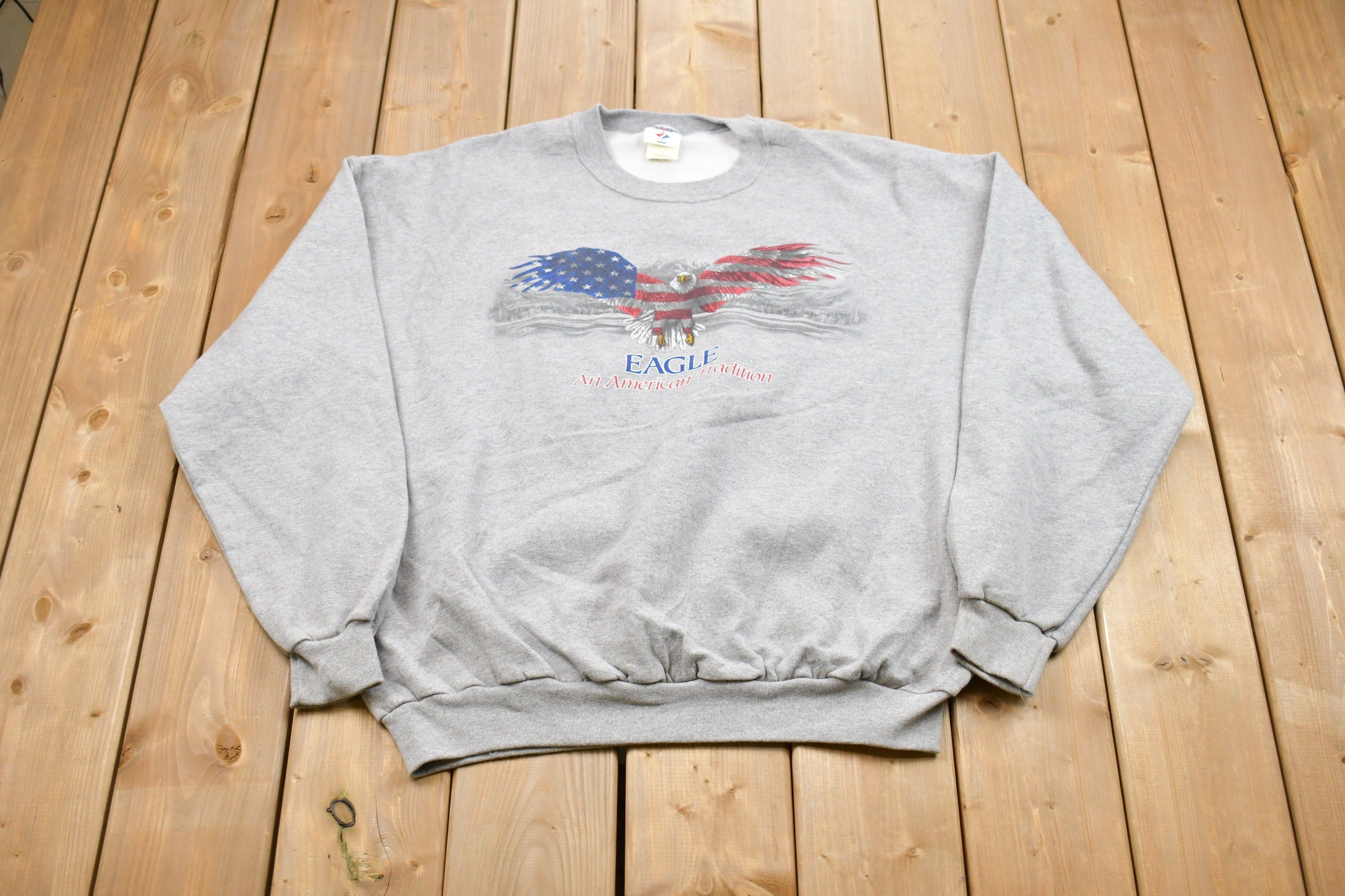 Vintage 1990s American Bald Eagle Crewneck Sweatshirt