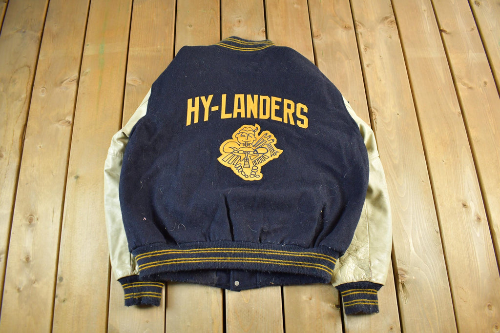 Vintage 1984 Butwin Hy-Landers Collegiate Wool Leather Varsity Jacket Men's Large