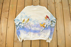 Vintage 1990s Cute Bird Graphic Cardigan Sweatshirt Women's S
