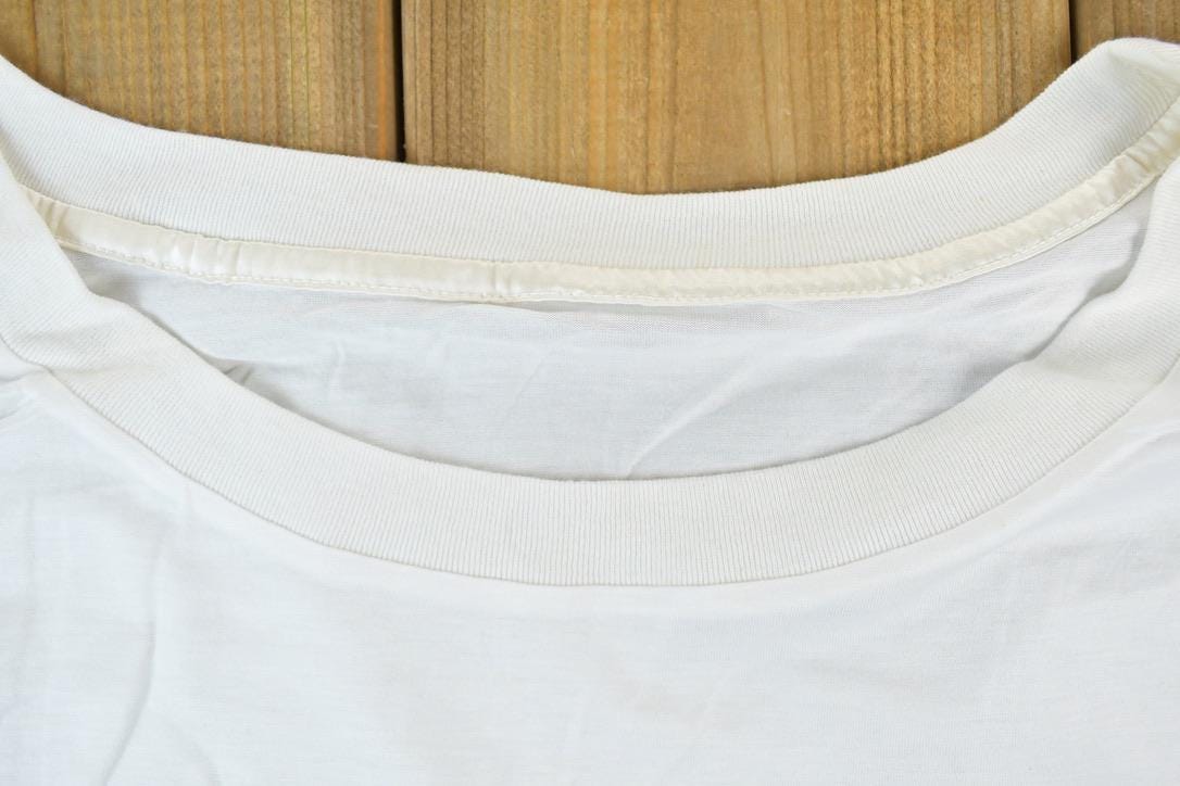 Women Vintage Vigoss Y2K Blank White T-Shirt Vigoss Grunge Skull Print / Contrast Stitch / Internet Famous Clothing / Over Dyed