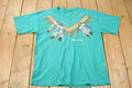 Vintage 1990s Wyoming Featrher Graphic Single Stitch Souvenir Shirt Made In USA