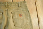 Vintage 2000s Carhartt Lined Carpenter Work Denim Jeans Men's 34 x 31