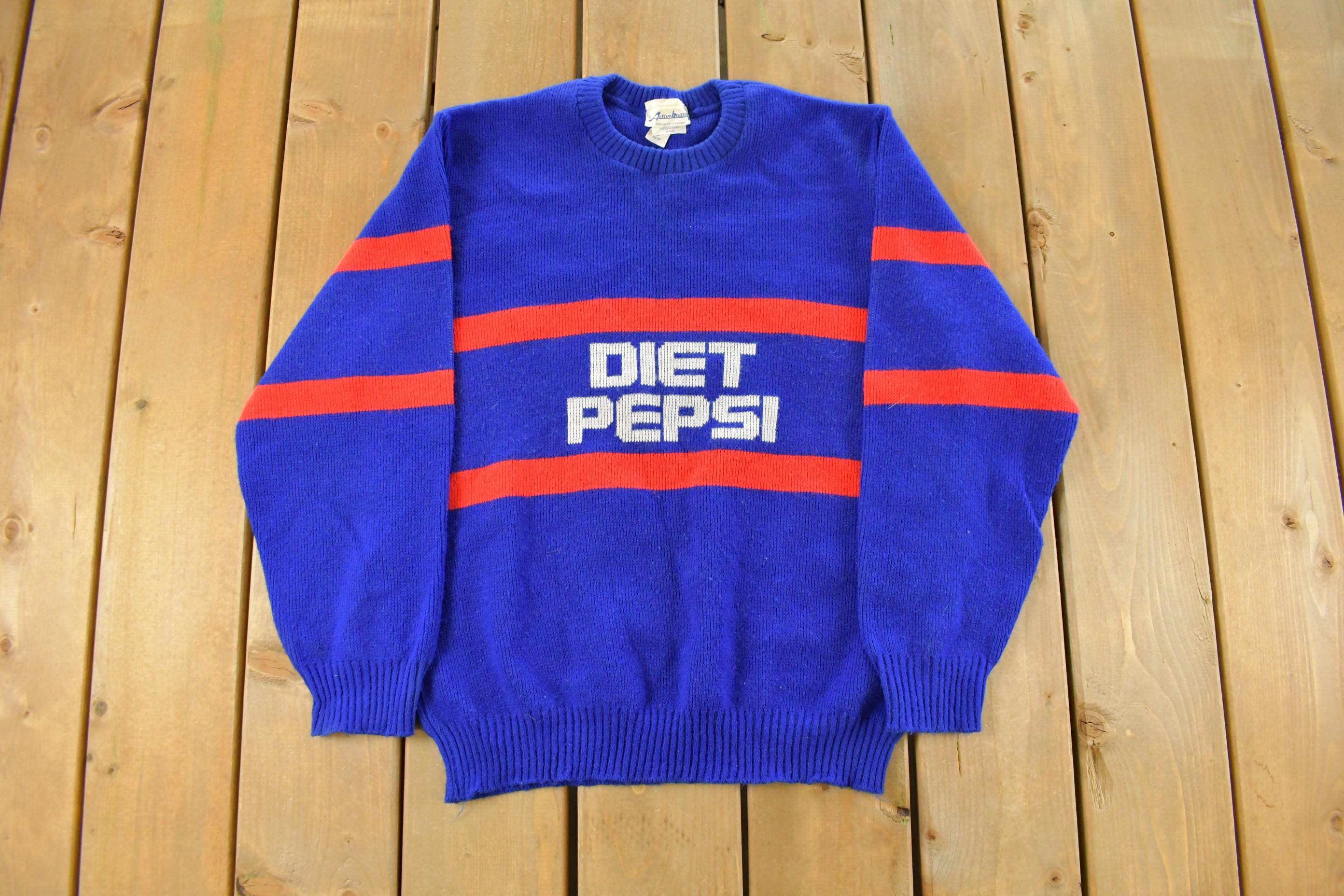 Vintage 1990s Diet Pepsi Knit Crewneck Sweater Men's Medium