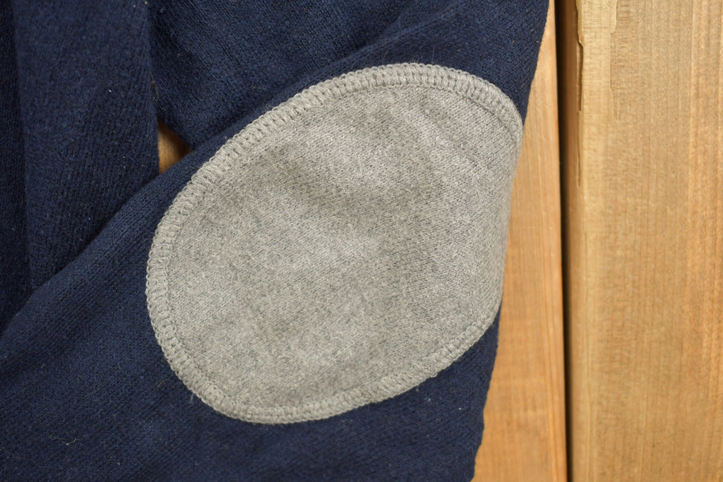 Vintage 1990s Royal Class Knitted Blue Cardigan Sweater