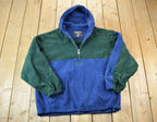 Vintage 1990s Eddie Bauer Fleece Outdoorsman Hoodie Sweater  90s Sweater  Streetwear  Hiking  Fleece Zip up