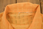 Vintage 1990s Orange Checkered Button Up Shirt