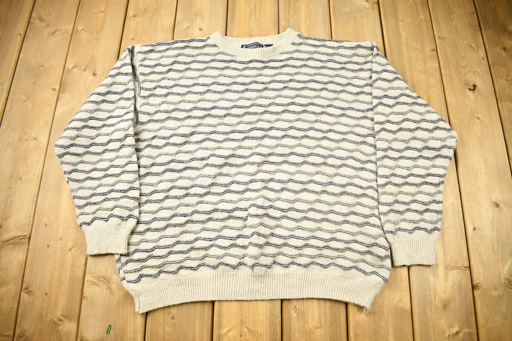 Vintage 1990s Susquehanna Trail 3D Cable Knit Crewneck Sweater
