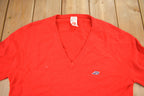 Vintage 1980s St Michael Pure New Wool Knit V-Neck Sweater