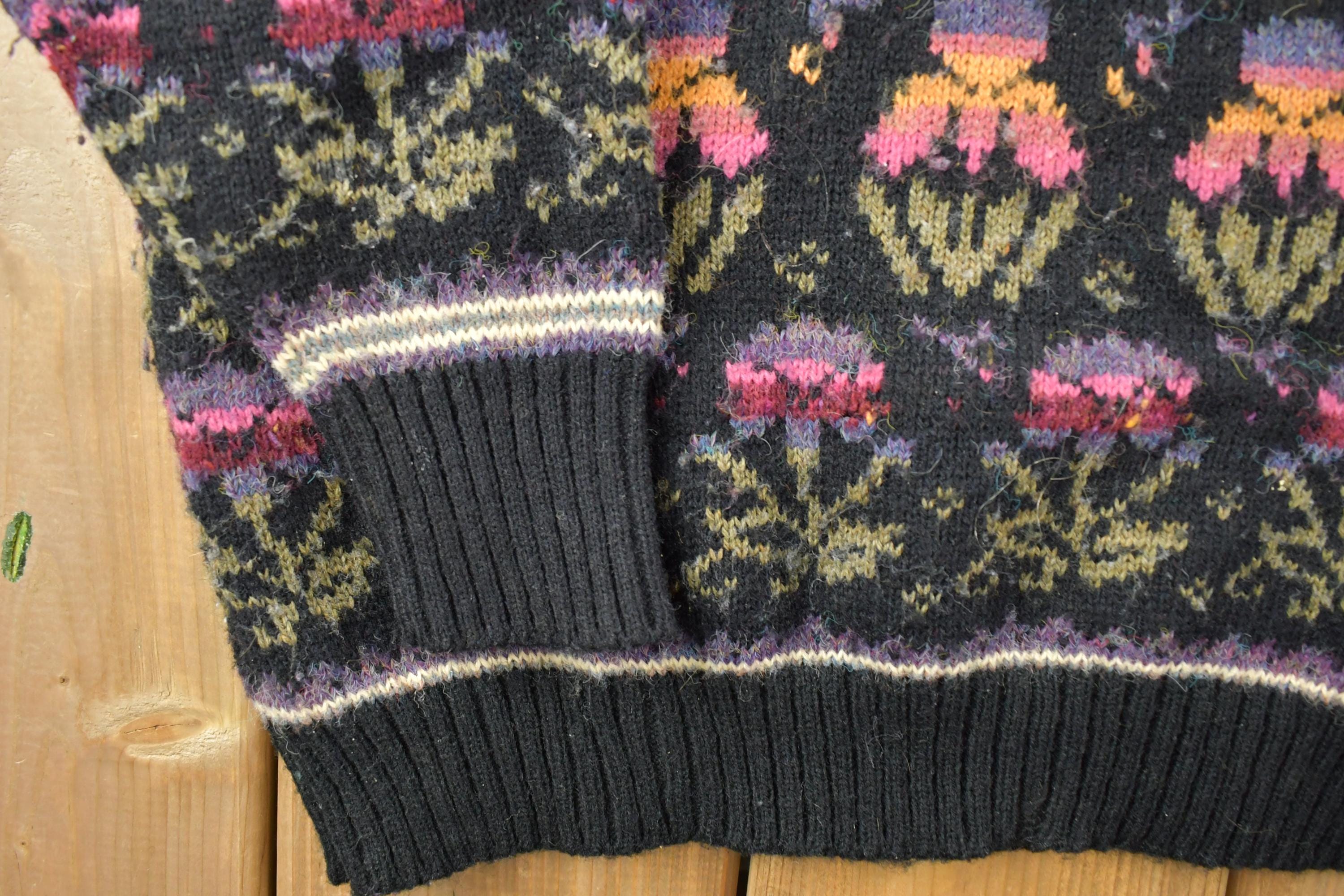 Vintage 1990s Compliments Bunny Knit Crewneck Sweater