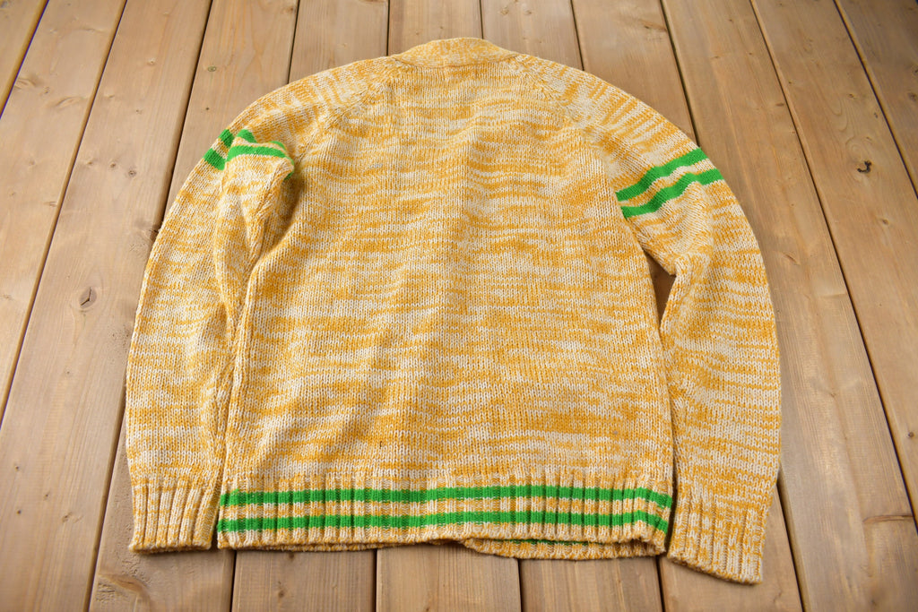Vintage 1960s Sun Valley Collegiate Style Knit Cardigan Sweater Size Small