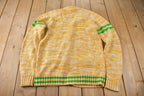 Vintage 1960s Sun Valley Collegiate Style Knit Cardigan Sweater Size Small
