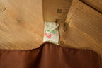 Vintage 1980s Brown Geometric Border Pattern Scarf