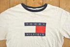 Vintage 1990s Tommy Hilfiger Big Flag Graphic T Shirt
