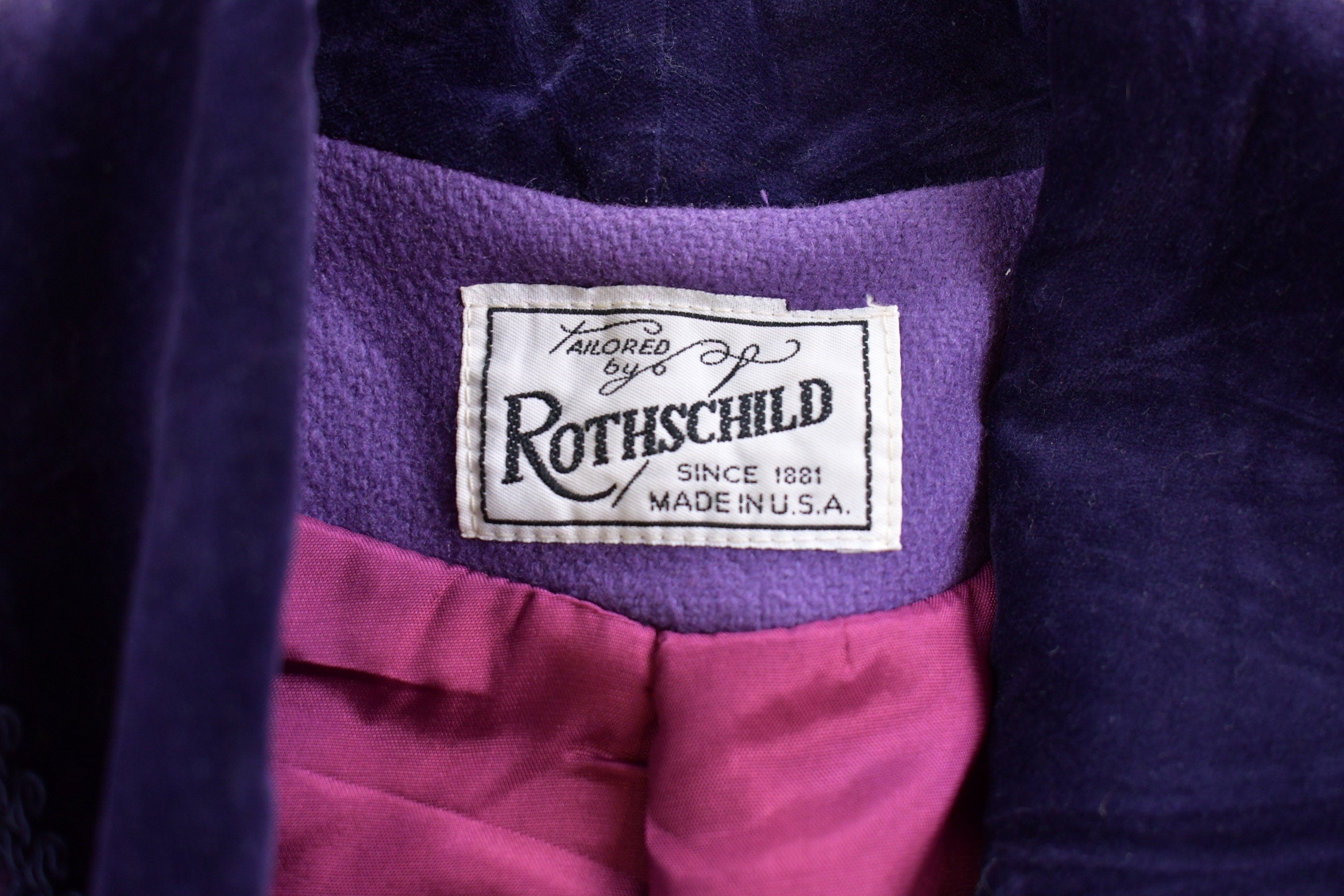 Vintage 1980s Rothschild 100% Wool Jacket