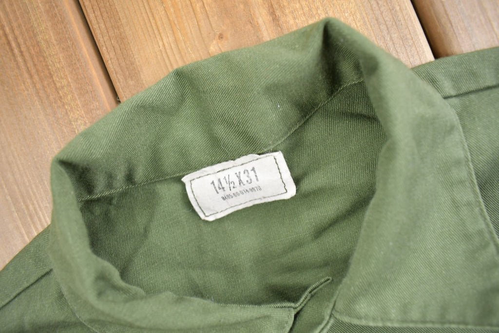 Vintage 1987 OG-507 Air Force Military Sateen Shirt