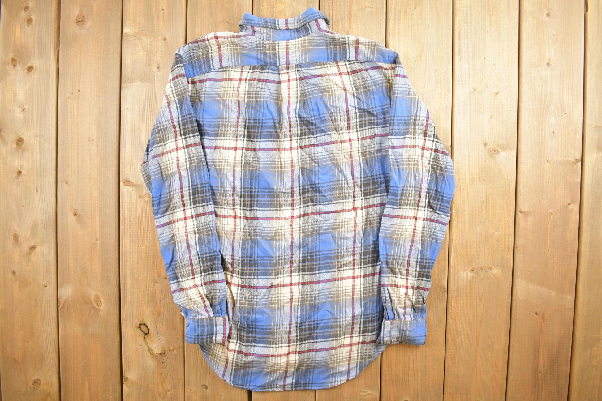 Vintage 1990s Plaid Ralph Lauren Polo Button Up Flannel Longsleeve Shirt