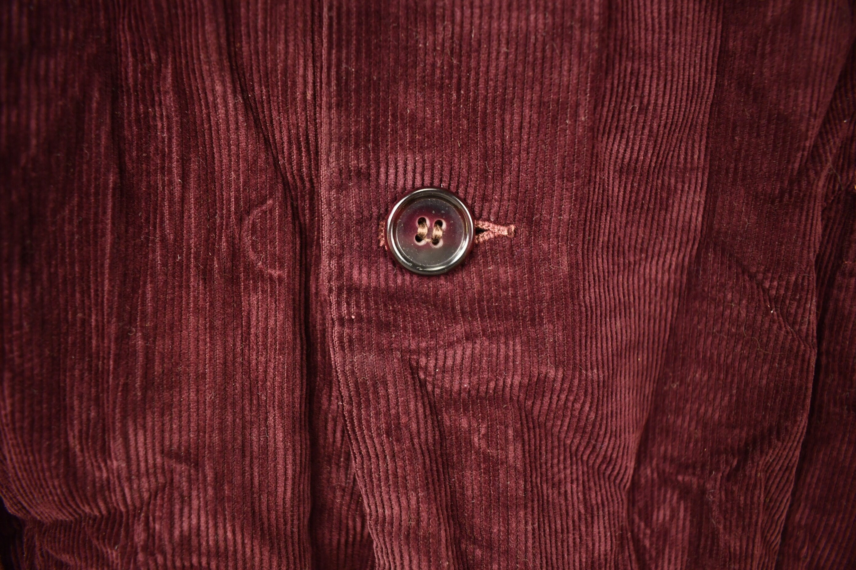 Vintage 1950s Burgundy Corduroy Button Up Blazer Jacket