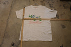 Vintage 1980s Browallia Flower Graphic T Shirt