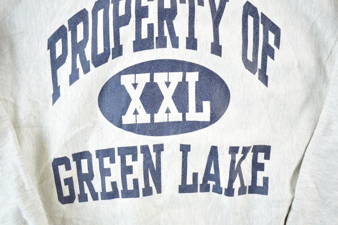 Vintage 1990s Property Of Green Lake Crewneck Sweatshirt Mens L