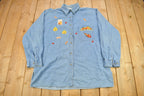 Vintage 1990s Autumn Sweet Autumn Embroidered Button Up Shirt