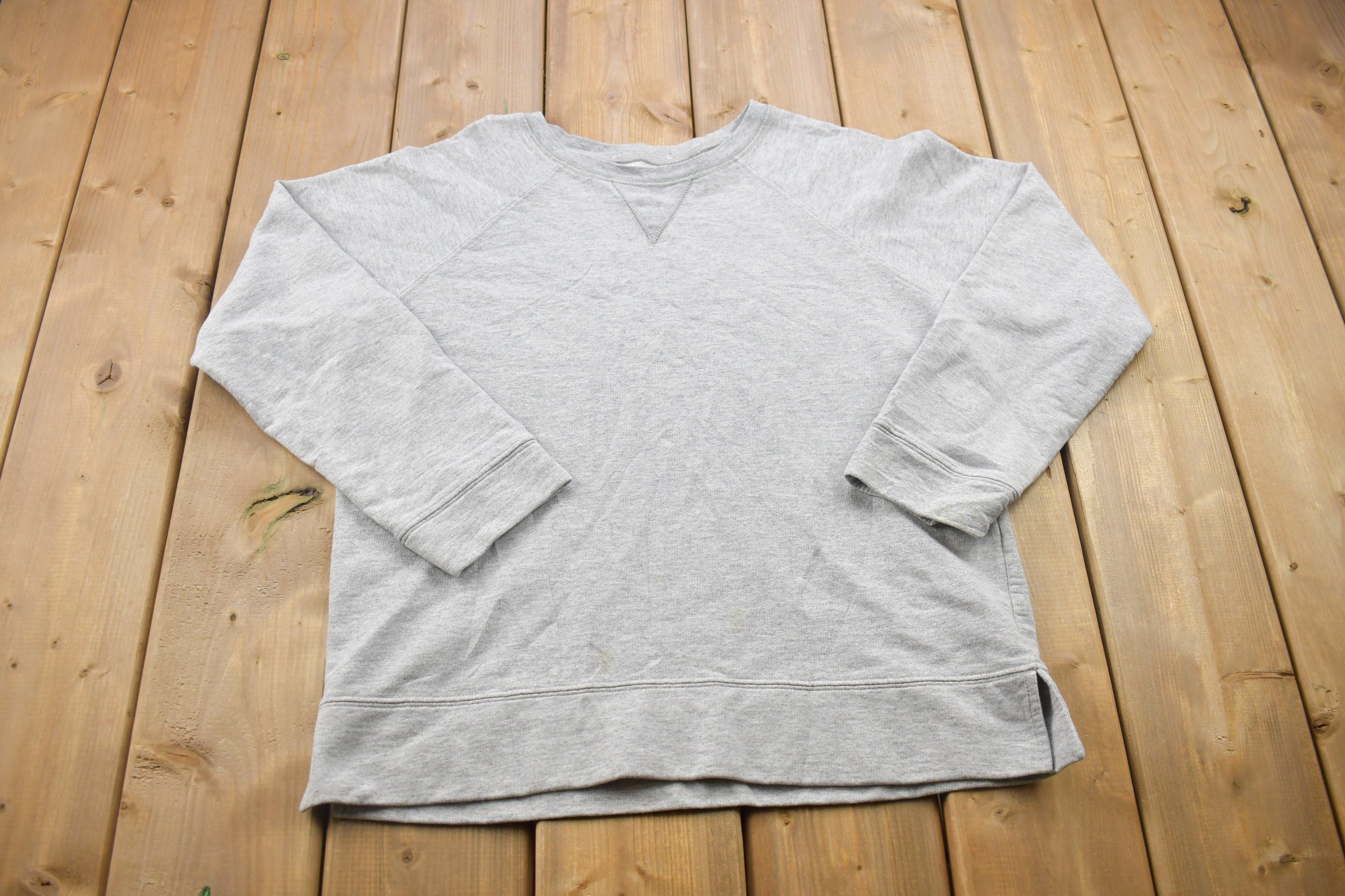 Vintage 1990s Blank Grey Crewneck Sweatshirt