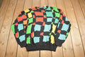 Vintage 1990s Perry Ellis Abstract Colour Block Knit Sweater