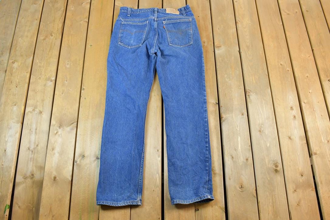 Vintage 1990s Levi Strauss Orange Tab Denim Jeans Size 34 x 32