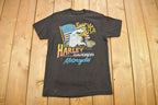 Vintage 1982 Laugerman's Harley Davidson York PA Bald Eagle Graphic T-Shirt