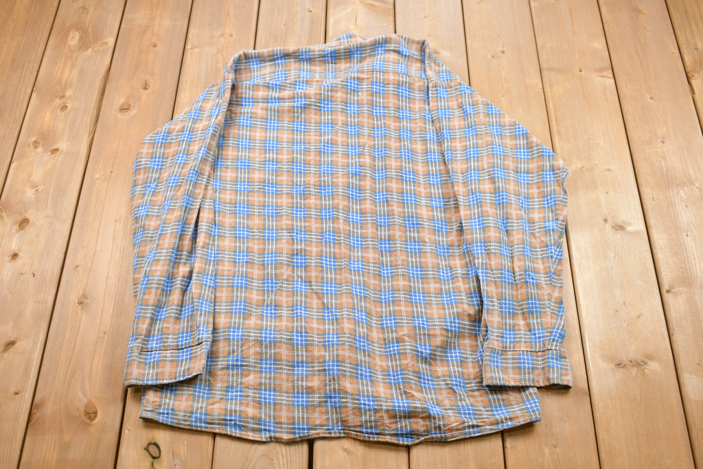 Vintage 1980s Red Oak Plaid Button Up Shirt
