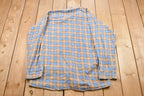 Vintage 1980s Red Oak Plaid Button Up Shirt