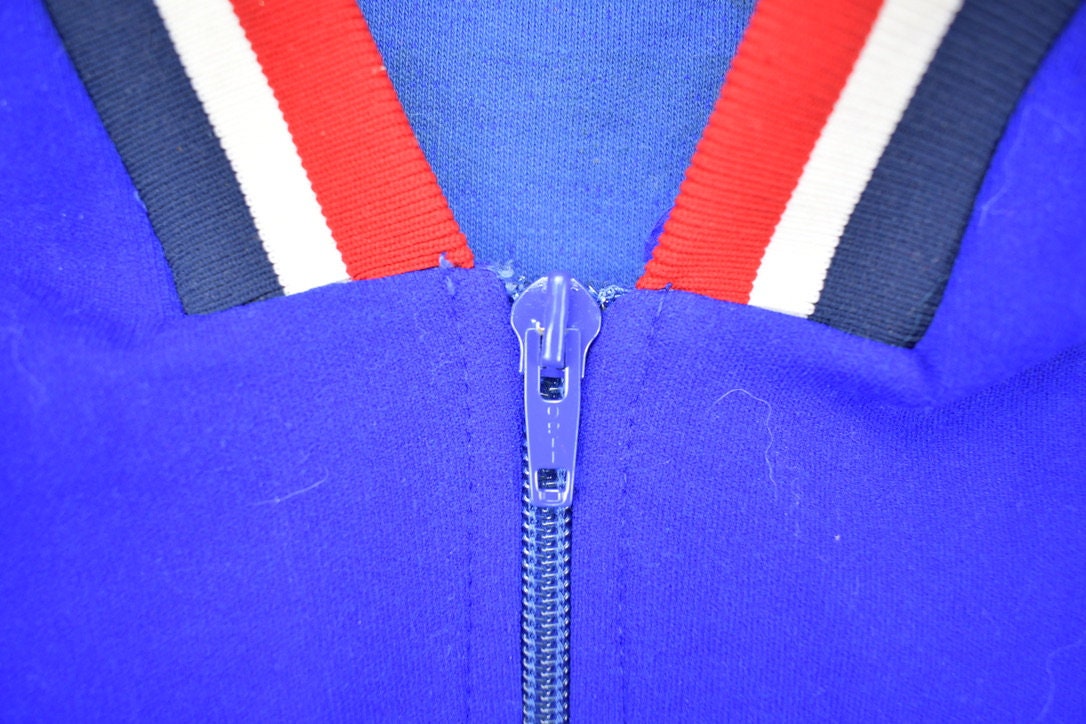 Vintage 1990s Blank Zip Up Athletic Sweatshirt
