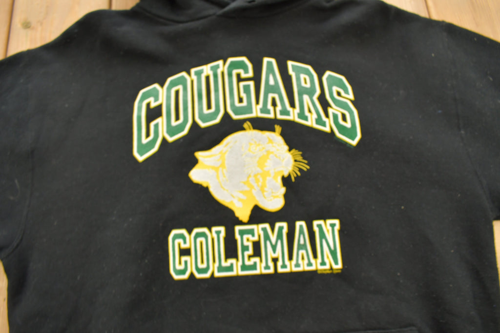 Vintage 1990s Coleman Cougars Russell Athletics Hoodie