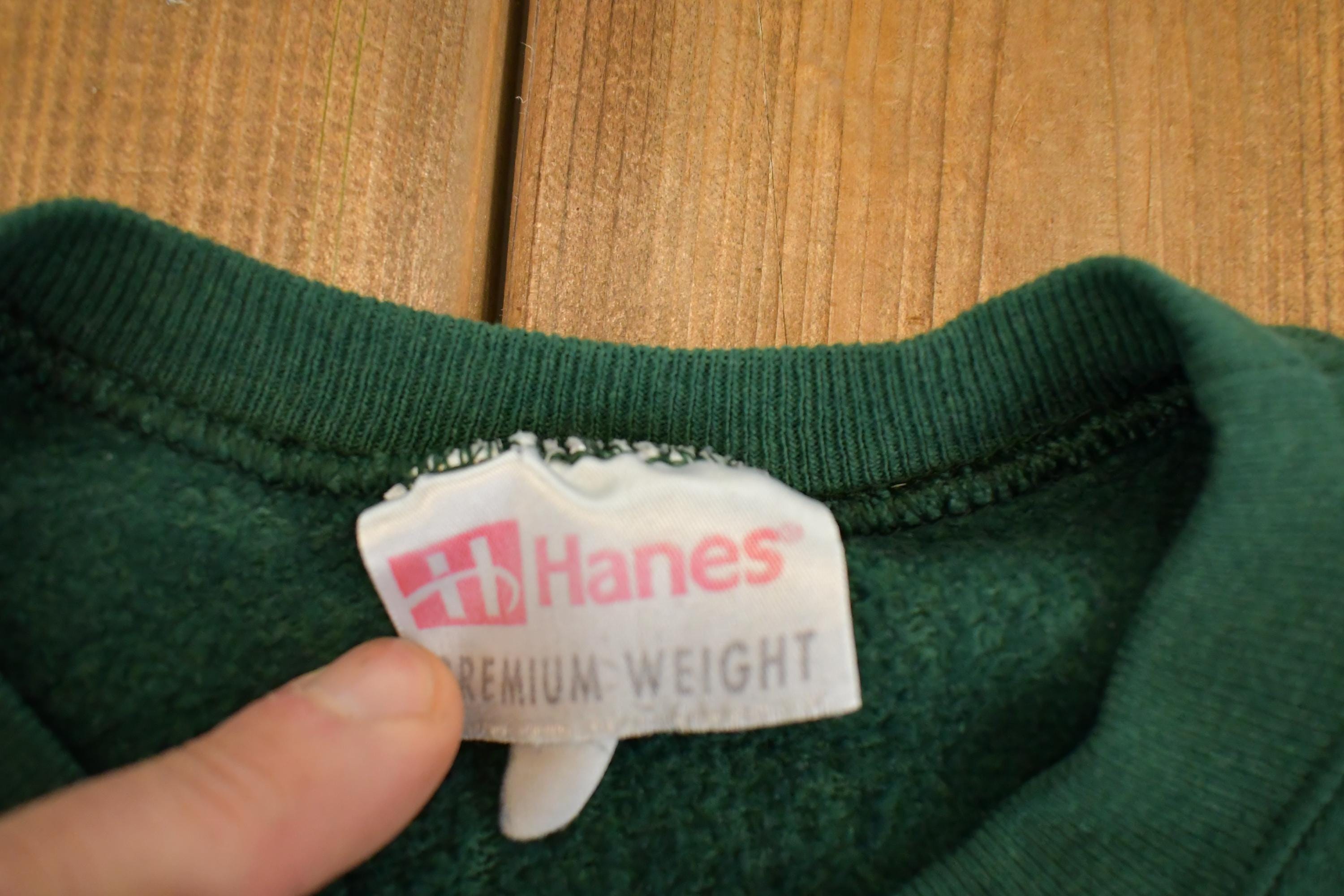 Vintage 1990s Hanes Premium Weight Streetwear Blank Crewneck Sweatshirt Men's L