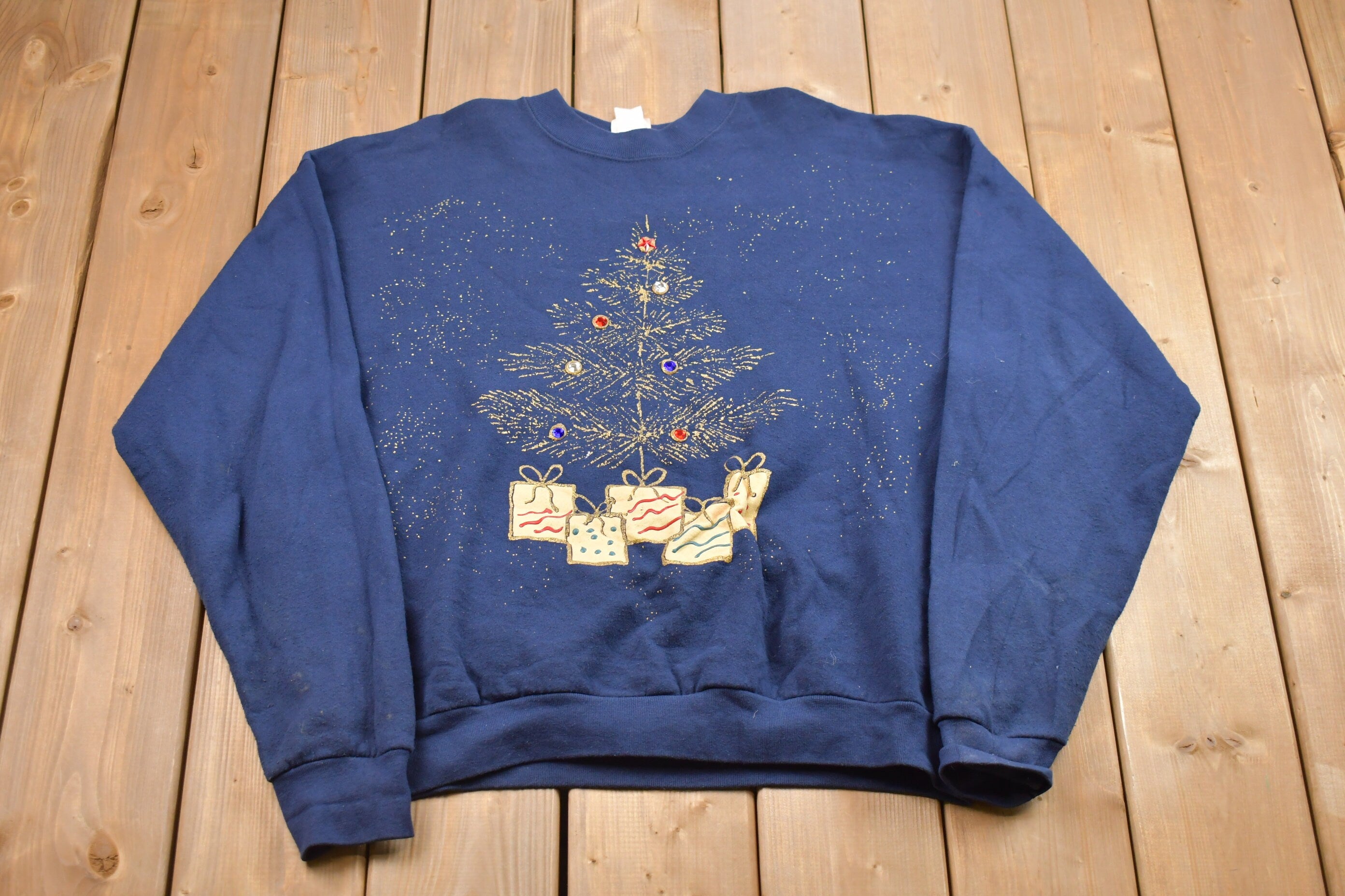 Vintage 1990s Christmas Tree Crewneck Sweatshirt