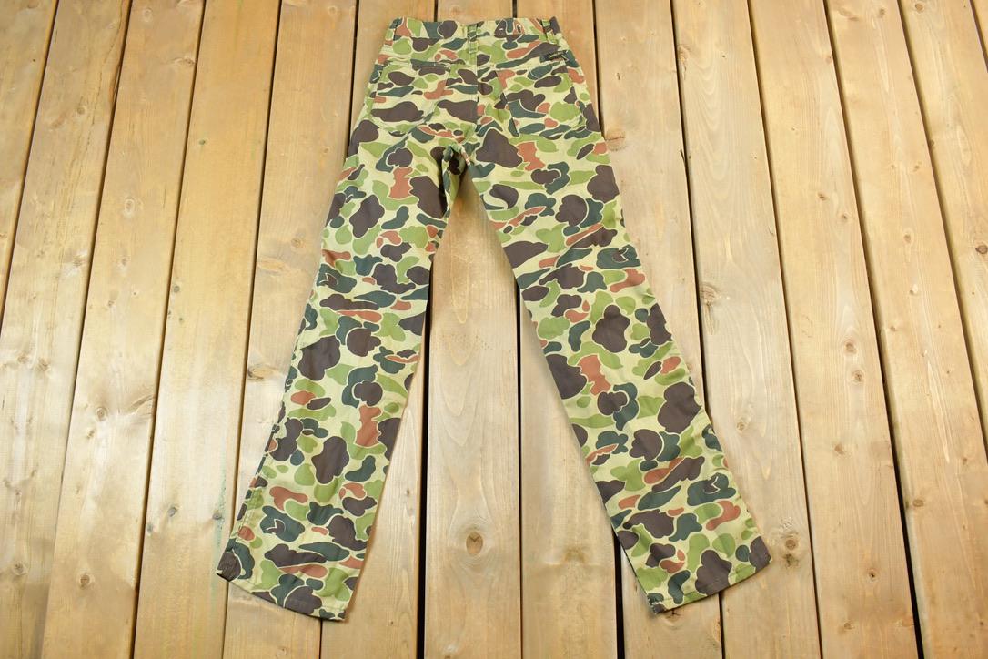 Vintage 1970s Charles Bay Camouflage Pants Size 24 x 31  Street Wear  Army Pants  Military Pant's  Vintage Cargos  Made In
