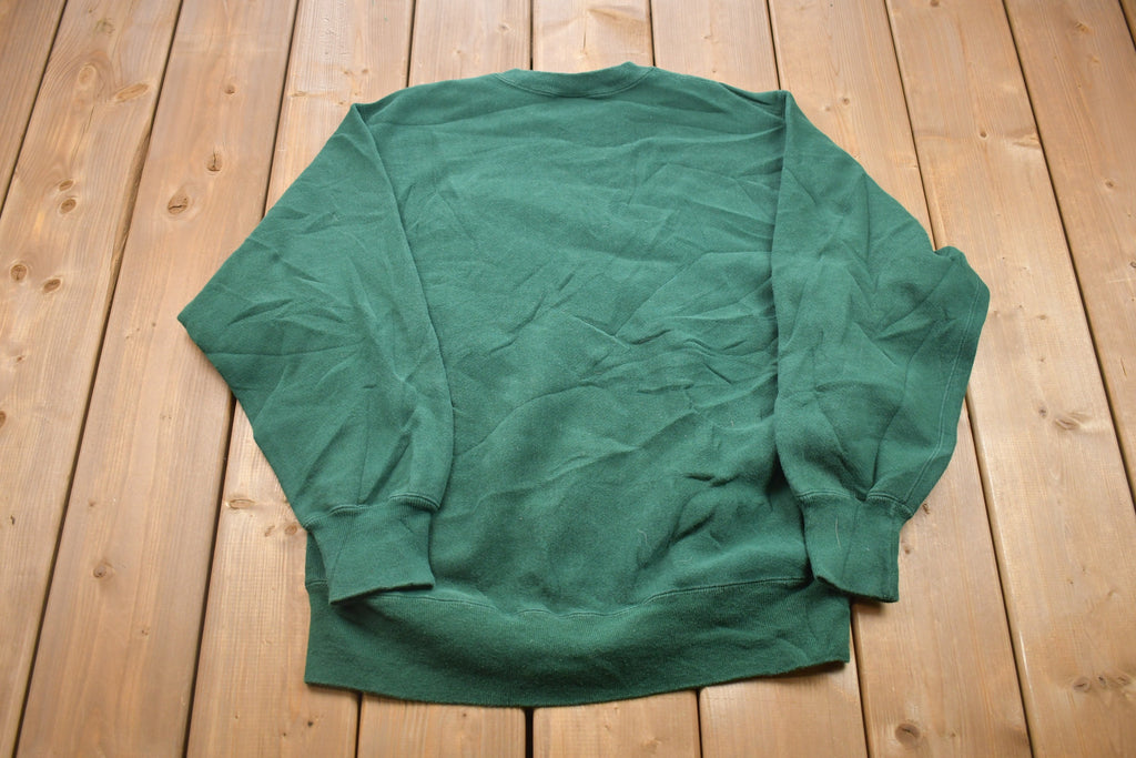 Vintage 1990s Lee Blank Green Crewneck Sweatshirt