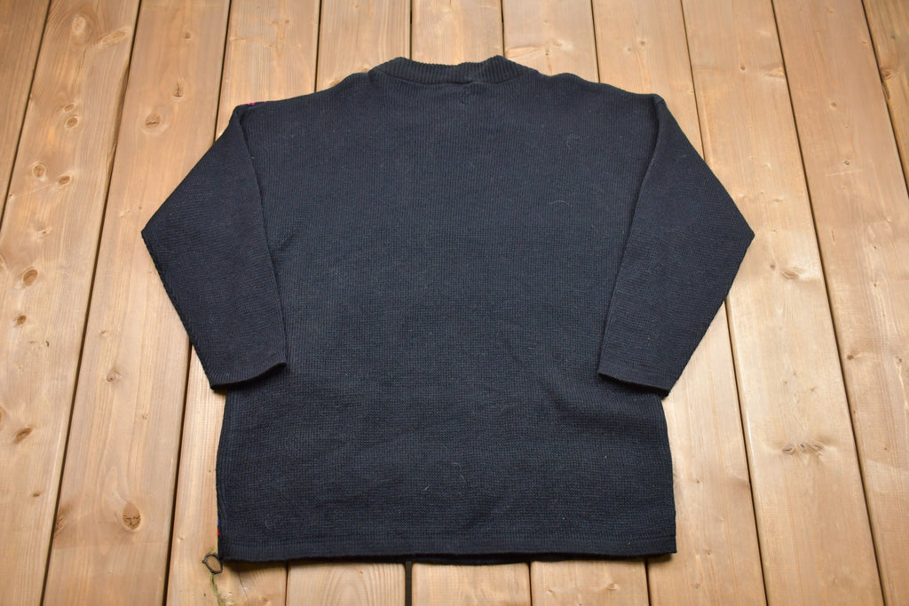 Vintage Knitted Village Fair Striped Sweater