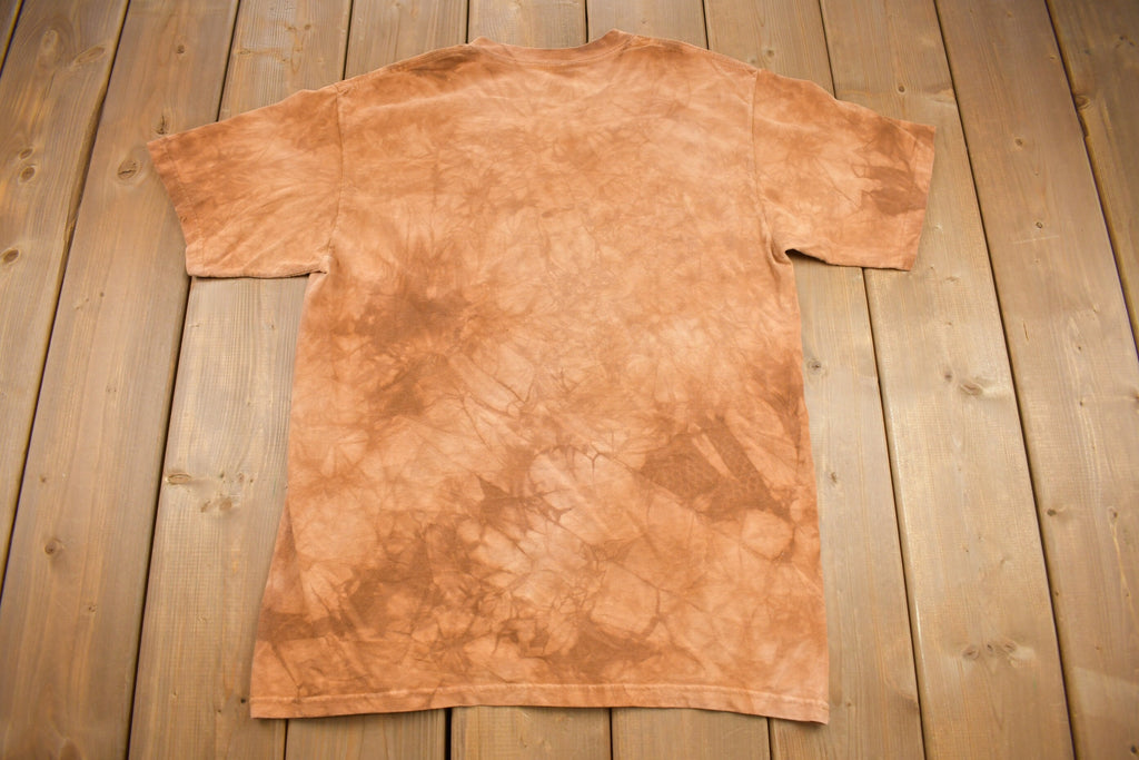 Vintage 1990s Wolves Theme Graphic Tie Dye T-Shirt