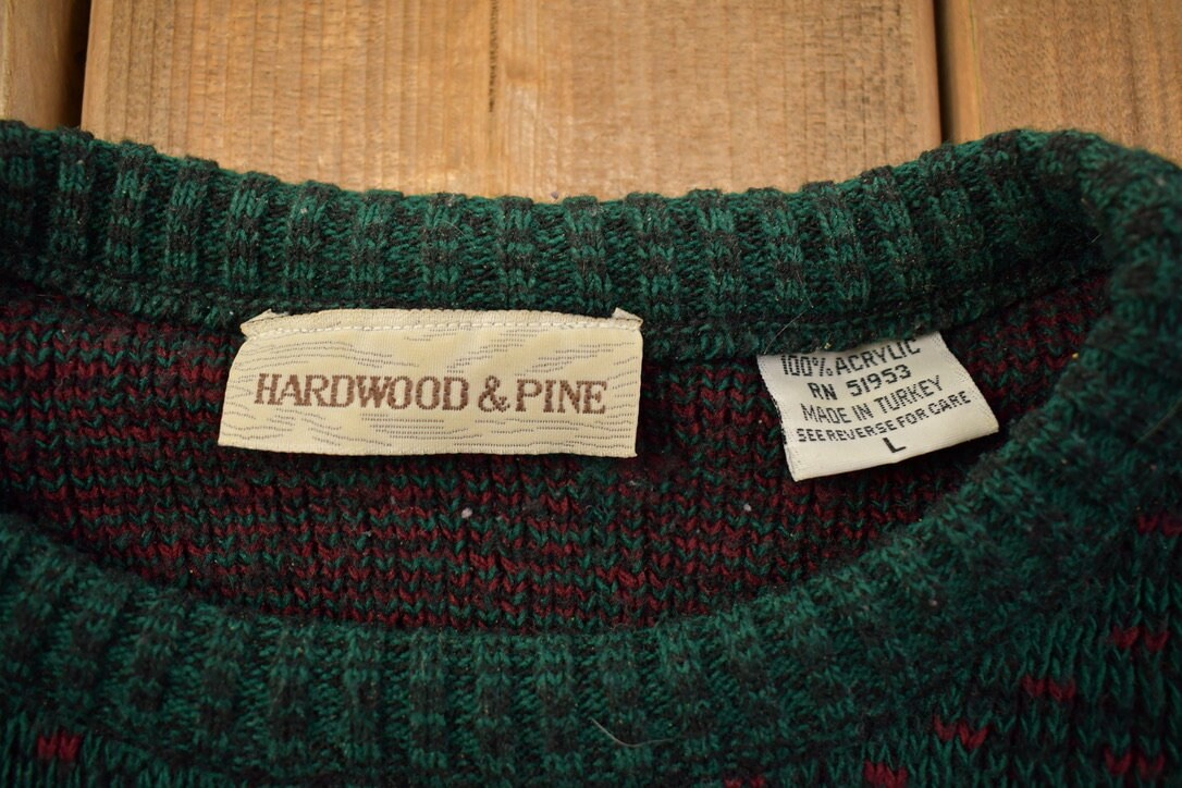 Vintage 1990s Hardwood & Pine Knitted Crewneck Sweater