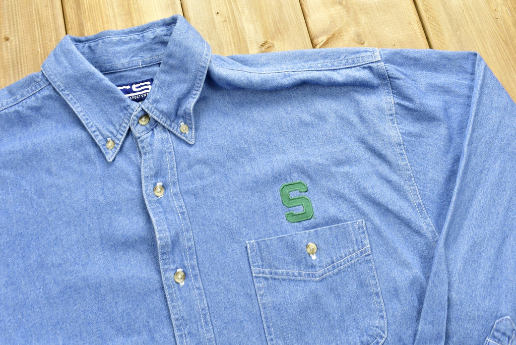 Vintage 90's Michigan State Spartans Button Up Shirt