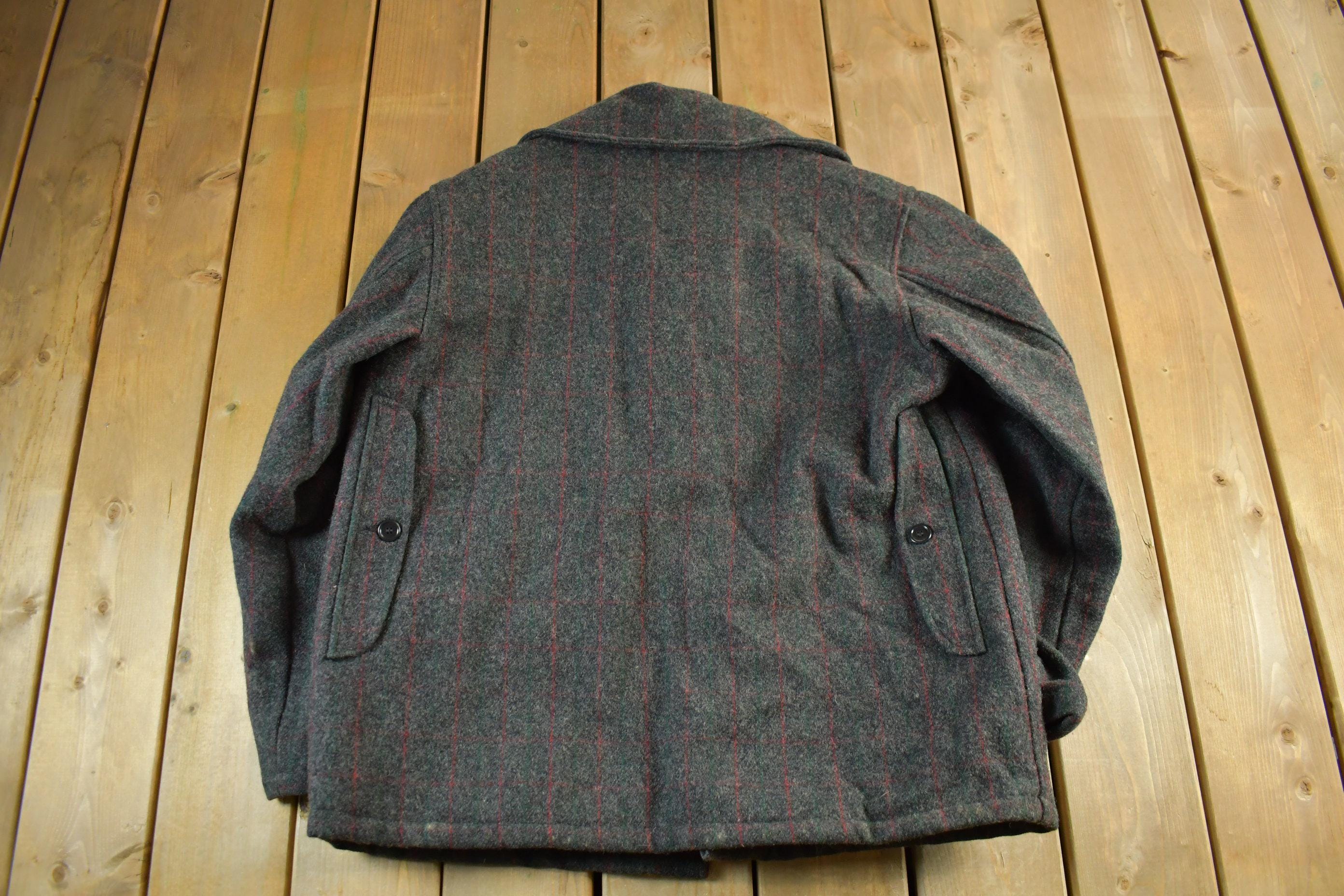 Vintage 1970s Bemidji Woolen Mills Sherpa Lined Wool Jacket Men's XL