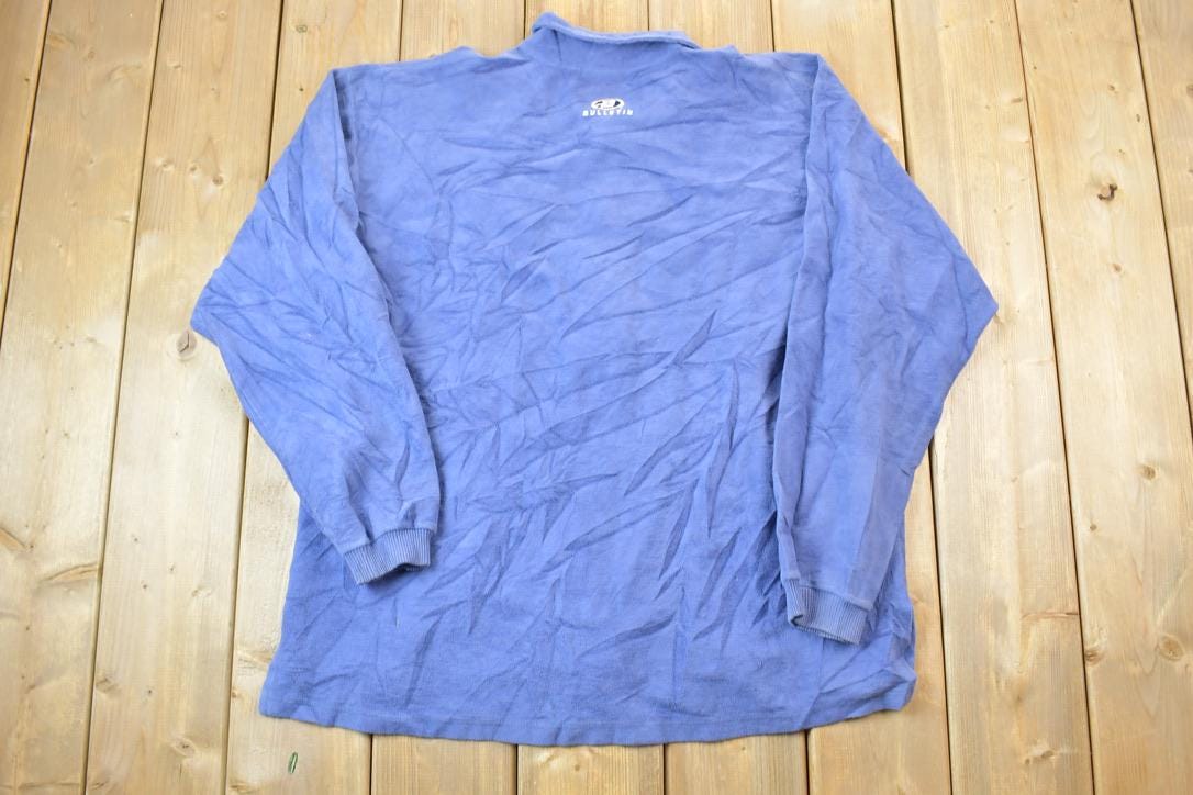 Vintage 1990s Toronto Maple Leafs Fleece Quarter Zip Collared NHL Hockey Sweatshirt