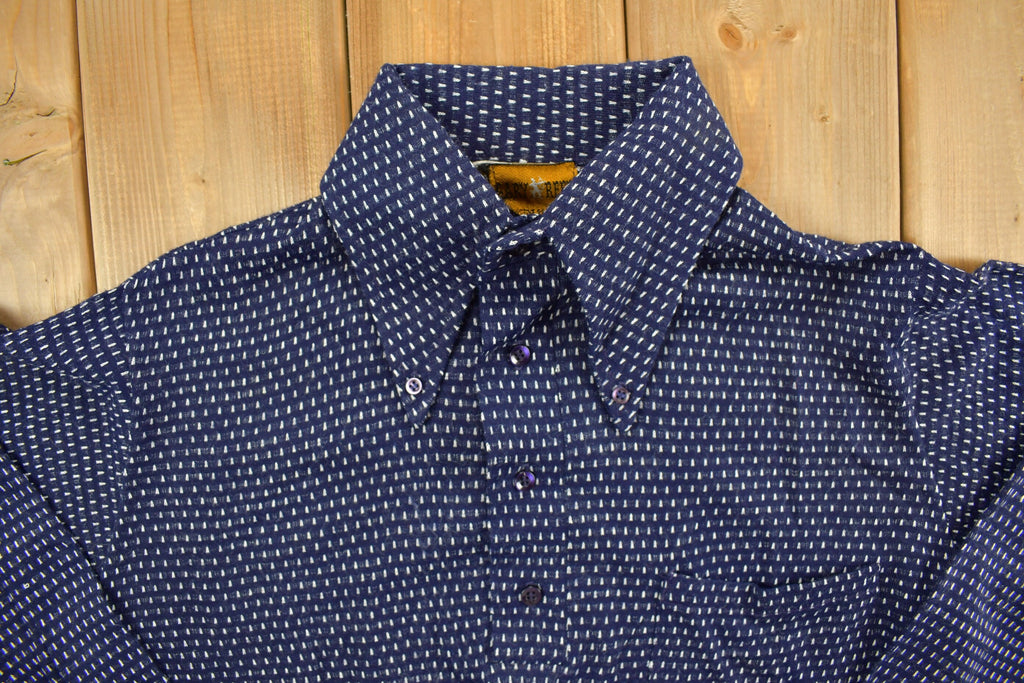 Vintage 1970s Gary Reed Button Up Polyester Shirt