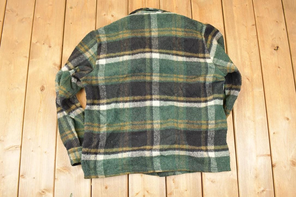 Vintage 1980s Canadian Lumberjack Plaid Button Up Shirt Men's L