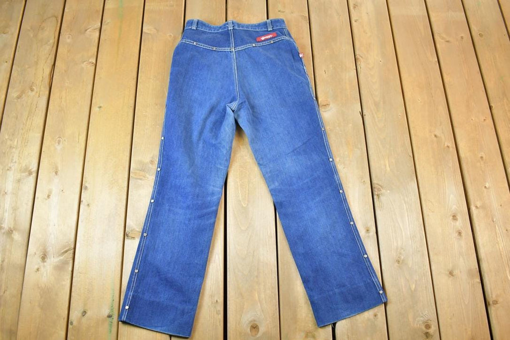 Vintage 1970s Weaver Denim Riveted Jeans Size 28 x 26 Made In USA