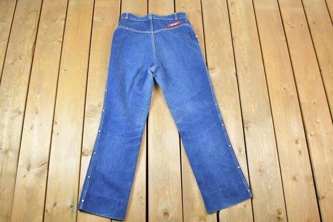 Vintage 1970s Weaver Denim Riveted Jeans Size 28 x 26 Made In USA